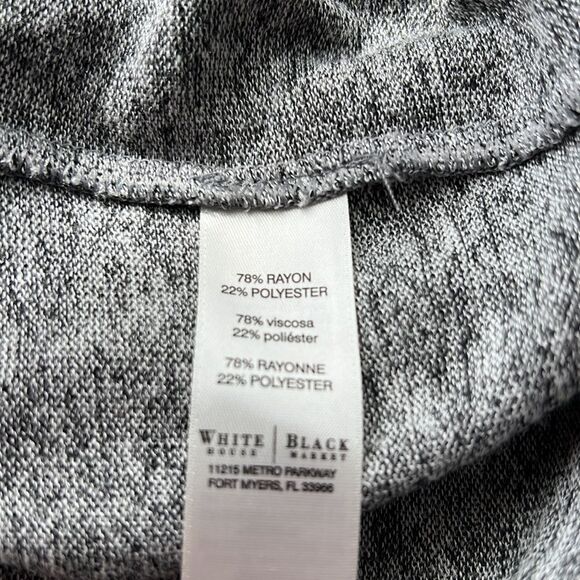White House Black Market Gray Poncho Sweater Top Womens Small Heather Grey - Picture 5 of 5